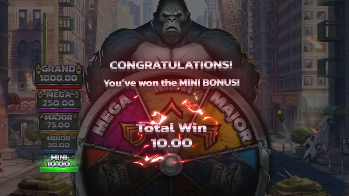 Primal Rampage slot dengan tema kera raksasa dan hutan tropis